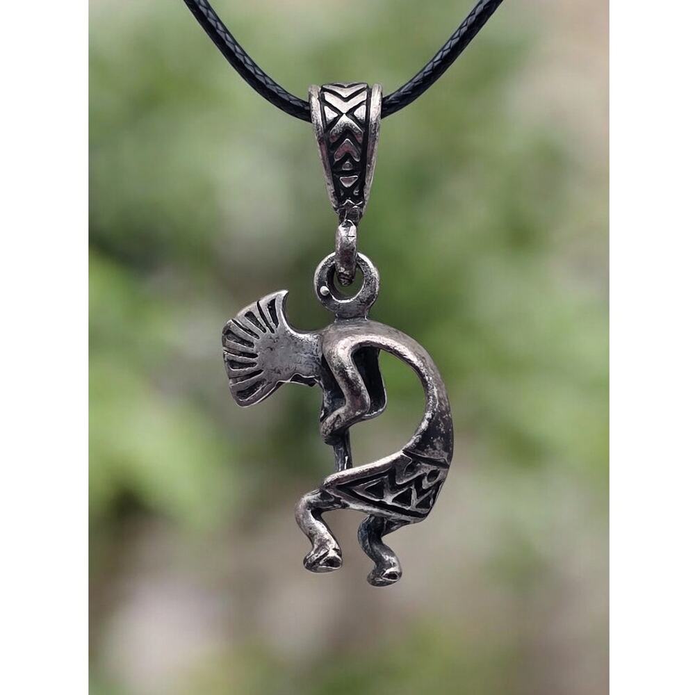 Kokopelli Flute Pendant Sterling Silver Necklace – Southwest Symbolic Style